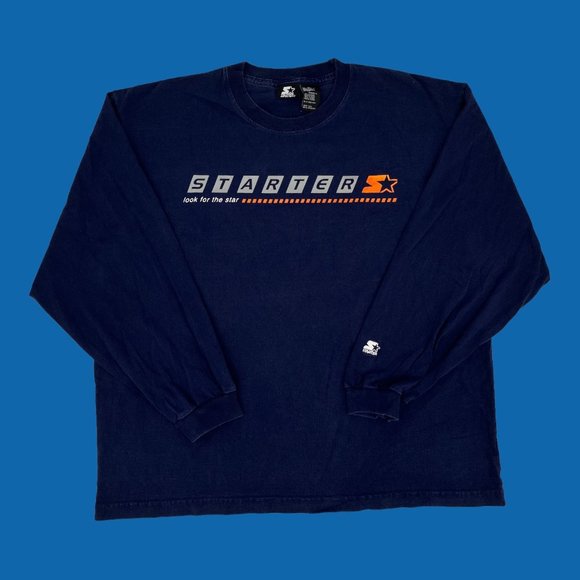 Vintage Y2k Starter Look For The Star Athletic Long Sleeve Shirt Size XL - Picture 1 of 5